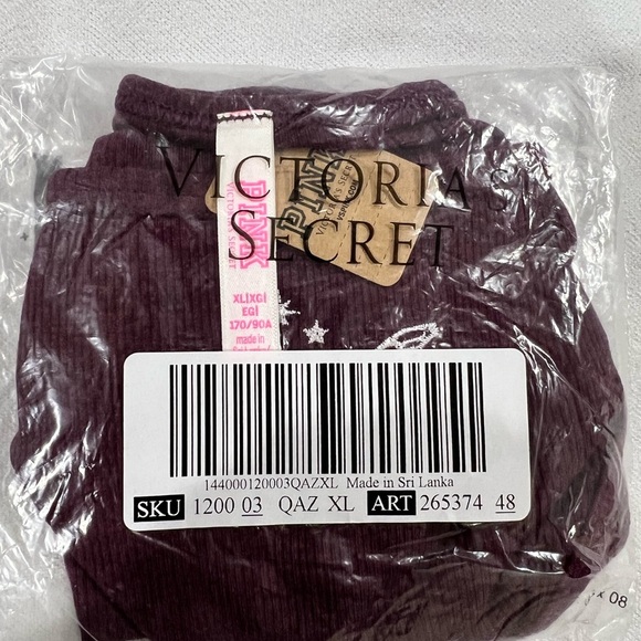 NEW NIP VS PINK victoria secret bikini panty underwear XL maroon butterfly - Picture 5 of 5